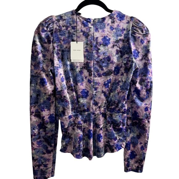 ISABEL MARANT NWT $850 Gudellia Mid Weight Stretch Velvet Top Size 36 (US 2) - Picture 6 of 10